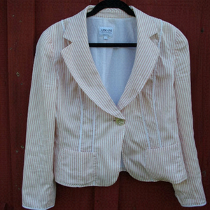 Armani Collezioni Pink Striped Blazer - Size 12
